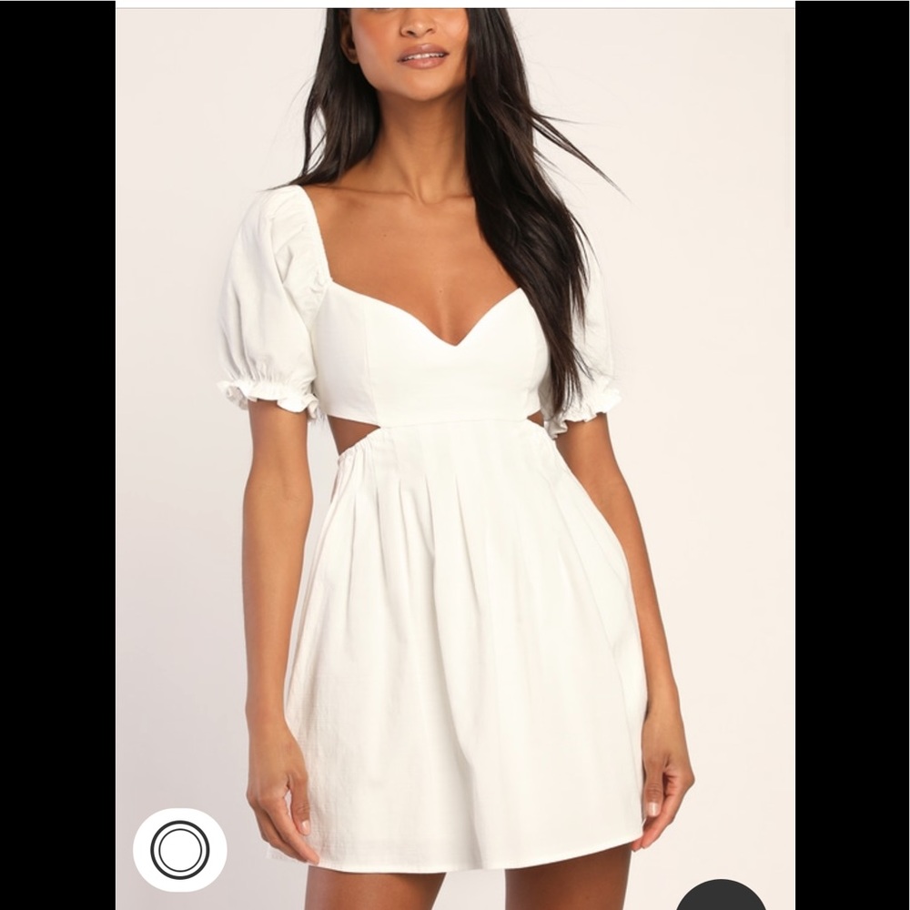 Love the Feeling White Puff Sleeve Dress